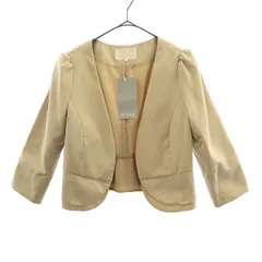 Ray Beams レイビームス ノーカラージャケット 0 べージュ レディース 古着