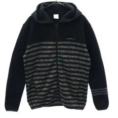 adidas NEO アディダスネオ ボーダー 長袖 ジップパーカー M メンズ 古着