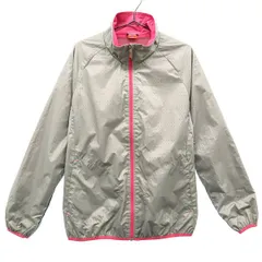 PUMA プーマ プリント トレーニング ウインドブレーカー S グレー ウォームアップ レディース 古着