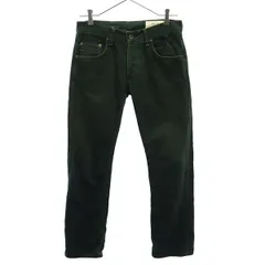 rag & bone ラグアンドボーン USA製 ロゴ刺繍 ストレート カラー デニムパンツ W29 グリーン ジーパン メンズ 古着