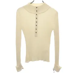 未使用 Anna Nicola アンナニコラ ウールブレンド 長袖 リブニット セーター 40 ホワイト レディース 古着