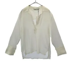 ZARA ザラ 未使用 長袖 シャツ XS ホワイト スキッパーカラー レディース 古着
