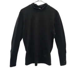 adidas アディダス 長袖 トレーニング Tシャツ OT ブラック ハイネック ロゴワッペン レディース 古着