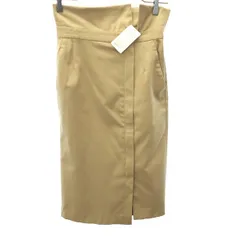 green label relaxing グリーンレーベルリラクシング ミディ丈 ハイウエスト スカート 36 ベージュ UNITED ARROW レディース 古着