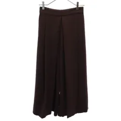 KBF+ ケービーエフプラス ワイドパンツ one ブラウン ウエストゴム レディース 古着