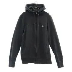 JACK&JONES ジャックアンドジョーンズ 切替 長袖 ジップパーカー S グレー スウェット 刺繍 メンズ 古着