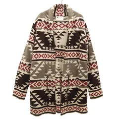 ROYAL PALM ロイヤルパーム 総柄 長袖 カーディガン L ブラウン メンズ 古着