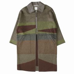 シップス SHIPS チェスターコート ロング ジャケット ウール 38 ブルー