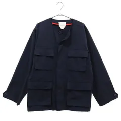 SEVAN DAYS セブンデイズ 未使用 ノーカラージャケット F ネイビー リップストップ地 IA レディース 古着