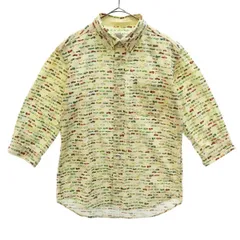 THE SHARKEY'S GALLERY ザシャーキーズギャラリー 日本製 総柄 長袖 ボタンダウンシャツ M メンズ 古着