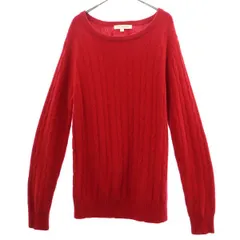 URBAN RESEARCH アーバンリサーチ ケーブル編 長袖 ウールカシミヤブレンド ニット M レッド SIMPLICITY&SOPHISTICATE メンズ 古着