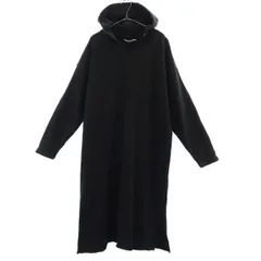 niko and... ニコアンド 長袖 膝丈ワンピース 4 ブラック フード付き レディース 古着