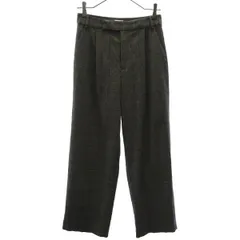 URBAN RESEARCH DOORS アーバンリサーチドアーズ チェック タック スラックスパンツ 38 グレー レディース 古着