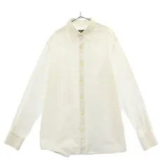 Eddie Bauer エディーバウアー 刺繍 長袖 レギュラーカラー コットンシャツ L ホワイト メンズ 古着