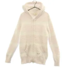 gelato pique ジェラートピケ ボーダー 長袖 ジップパーカー F ルームウェア スウェット ロゴ刺繍 レディース 古着