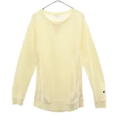 Champion チャンピオン リバースウィーブ ロゴワッペン 長袖 トレーナー S ホワイト スウェット メンズ 古着