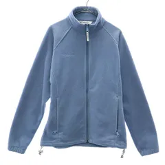 Columbia コロンビア ロゴ刺繍 長袖 フリースジャケット S ブルー アウトドア レディース 古着