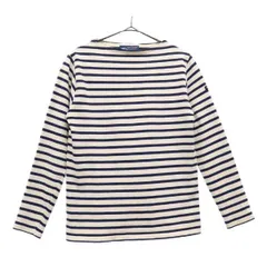 SAINT JAMES セントジェームス フランス製 ボーダー 長袖 ボートネック Tシャツ XXS バスクシャツ ロゴワッペン レディース 古着