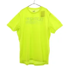 PUMA プーマ 未使用 ロゴプリント 半袖 Tシャツ XL イエロー タグ付き メンズ 古着