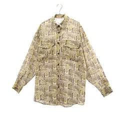 LA SIR VIEW 日本製 総柄 長袖 レギュラーカラー シャツ 9 ブラウン系 レディース 古着