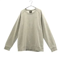 adidas アディダス ロゴ刺繍 長袖 トレーナー O グレー スウェット メンズ 古着