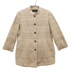 Leilian レリアン ノーカラージャケット 9 ベージュ レディース 古着