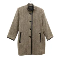 Leilian レリアン 総柄 ジャケット 9 ベージュ系 レディース 古着