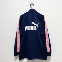 PUMA プーマ トラックジャケット ジャージ プージャ ネイビー ピンク ロゴ 刺繍 長袖 レディース キッズ 160 日本製 Y2K Archive 00s あいみょん