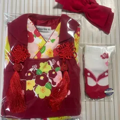 新品  椿 袴 ロンパース  七五三 女の子  3点セット  90cm