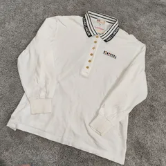 DAKS　ダックス  【サイズ】  Lサイズ　長袖　ポロシャツ　ゴルフ　GOLF　スポーツウェア　ゴルフウェア　ホワイト　レディース　中古　古着のサムネイル