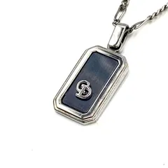 Christian Dior クリスチャン　ディオール　ネックレス　チョーカー　ロゴチャーム　シルバー　ヴィンテージ