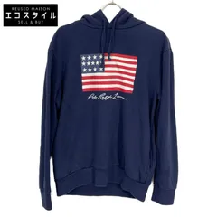 POLO RALPH LAUREN ポロ ラルフローレン ﾈｲﾋﾞｰ 星条旗 ﾌｰﾃﾞｨｰﾊﾟｰｶｰ M
