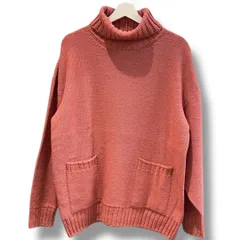 Intimite アンティミテ リブニットプルオーバー 62030301 タートル ニット ポケットあり ゆったり ウール プルオーバー 日本製 オールドローズ  FREEサイズ  レディース 冬 ゴーゴー古着久喜倉庫店 草2851