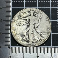 【銀貨】1944年 アメリカ ウォーキングリバティ ハーフダラー 銀.900 12.25g 実測 自由の女神と鷲 米国クラシック銀貨 本物保証　237