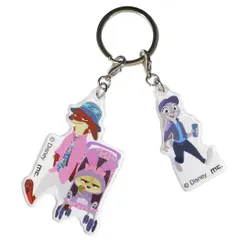 【メール便】ズートピア2 キーリング 2連アクリルキーホルダー ニック＆ジュディ＆フィニック 2Dアートシリーズ ディズニー マリモクラフト アクキー キャラクター グッズ 