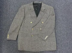 【良品・仕付糸付き】Burberrys バーバリー メンズ ダブル テーラード ジャケット グレンチェック柄 Sサイズ相当【B4/1225-3】