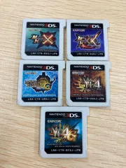 ニンテンドー 3DS ゲームソフト  モンスターハンター 【X】【XX】【3G】【4】【4G】4点セット 読込確認済み 1225-410