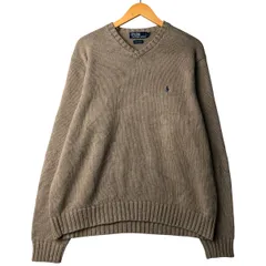 古着 ラルフローレン Ralph Lauren POLO by Ralph Lauren Vネック コットンニットセーター メンズXL相当/eaa604611