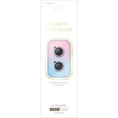 iPhone17 iPhone16 iPhone16Plus カメラフィルム ピンク レンズ保護 単眼タイプ 単体 ラインストーン きらきら SPARKLE LENS GLASS LN-IM25FGLENSWPK 【定形外郵便にて発送】【1/7発送予定】