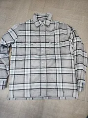 PLAC キルティング ダウン シャツ チェック柄 ジャケット グレー