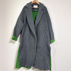 ENFOLD エンフォルド バイカラーチェスターコート グレー×ブルー 38