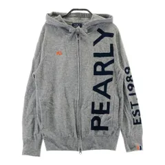 サイズ：0 PEARLY GATES パーリーゲイツ  カシミヤ ニット ジップパーカー ロゴ グレー系 [240101592541] ゴルフウェア レディース ストスト