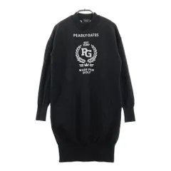 サイズ：0 PEARLY GATES パーリーゲイツ  長袖 ニットワンピース  ブラック系 [240101592543] ゴルフウェア レディース ストスト