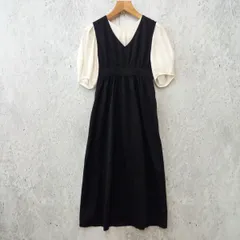 GRL グレイル LA・TON ラトン セット売り フレア  ワンピース Vネック ブラウス パフスリーブ ふんわり ブラック ホワイト Mサイズ □〇