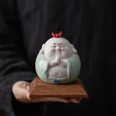 弥勒仏 布袋様 置物 セラミック オブジェ 豪華 魔除け 幸運 金運 健康運 出世運 家庭運 家内安全 厄除け 縁起物 開運 運気アップ 長寿 インテリア オフィス