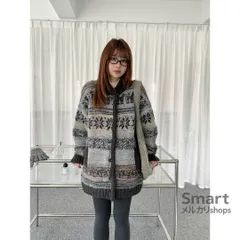 ニットカーディガン レディース フェアアイル柄 クルーネック 厚手 ゆったり 防寒 秋冬 羽織り M251225-10