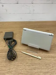 【動作OK・安心補償】 ニンテンドー DS Lite  クリスタルホワイト 本体  USG-001 動作確認済み 純正アダプター付属 1225-206