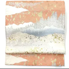 ［4971］袋帯 ぼかし風景文様 金銀彩 六通 正絹 着物 フォーマル