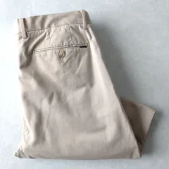 ■古着 POLO RALPH LAUREN ポロラルフローレン ポロチノ STRETCH SLIM FIT ベージュ 実寸W34L31【L5364】