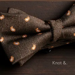 蝶ネクタイ ポケットチーフ ダークブラウン ペイズリー柄 2点セット ブラウン ベージュ ネイビー グリーン ブラック スーツにおすすめ 結婚式 披露宴 前撮り 後撮り 二次会 ガーデンウェディング 成人式 おしゃれ フォーマル 小物 ネクタイ ボウタイ